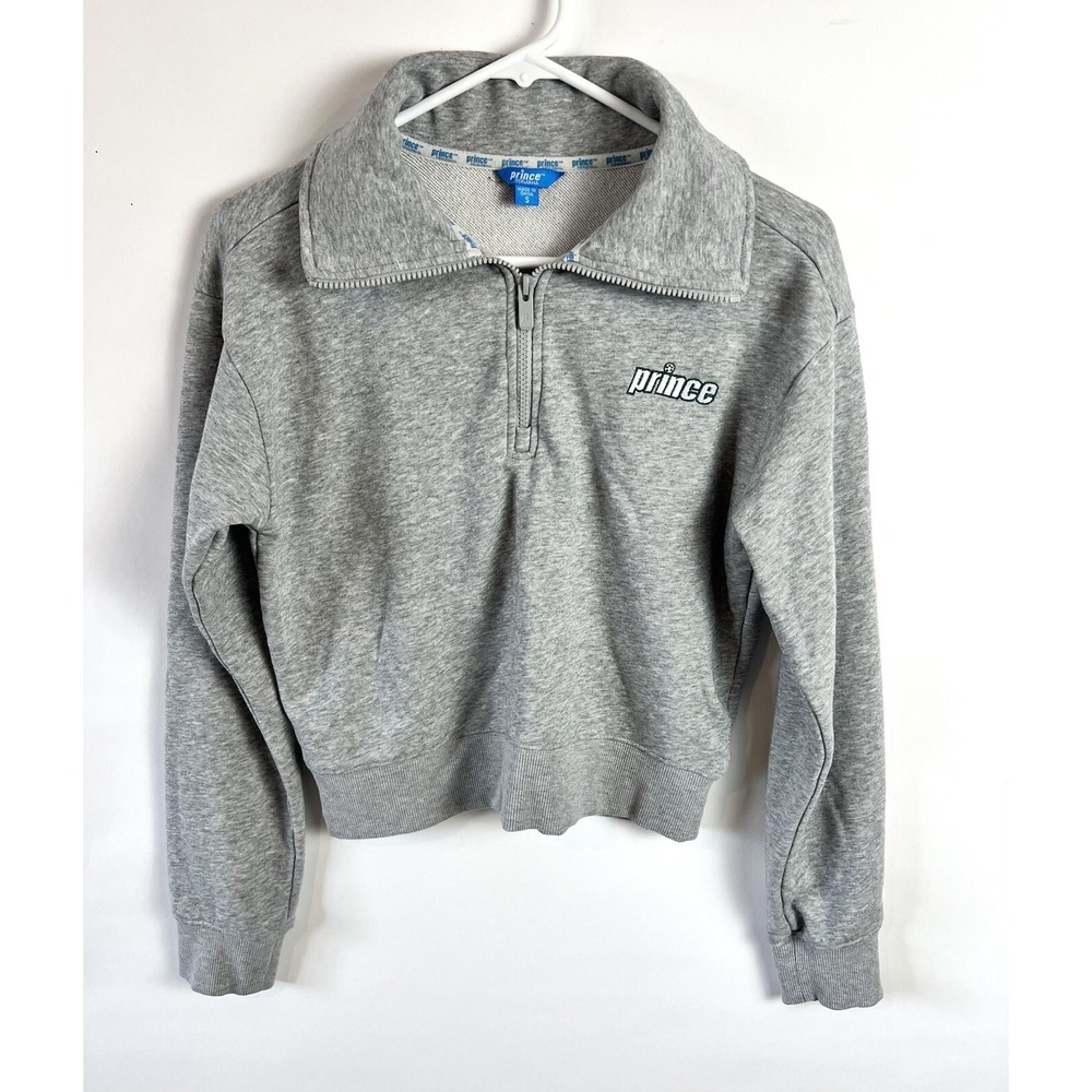 Prince French Terry Cloth Pickleball Tennis Quarter Zip Sweatshirt Size Small